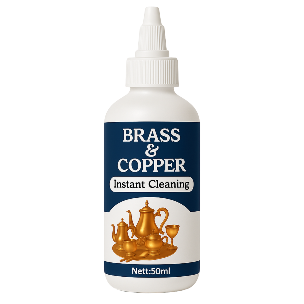 Ralxi Brass & Copper Cleaner – 50ml | Non-Toxic Liquid Tarnish Remover for Brass, Copper & Bronze | Cleans Cookware, Drinkware, Pooja Idols & Diyas