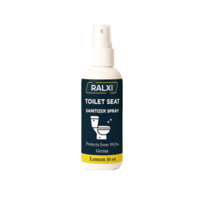 Ralxi Toilet Seat Sanitizer Spray 100ml - (50ml*2) – Lime Fragrance | Kills 99.9% Germs in 10 Seconds | Prevents UTI & Toilet-Borne Infections | Travel-Friendly Disinfectant Spray for Public Toilets